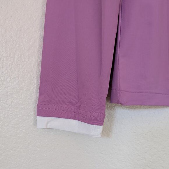 NWT The TackHack Purple Kate Cuffed Horse Riding Shirt Women Size L Equestrian - Picture 3 of 6